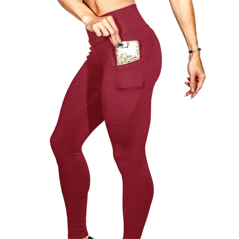 👖: High-Waist Yoga Pants - Butt Lift Leggings with Pockets