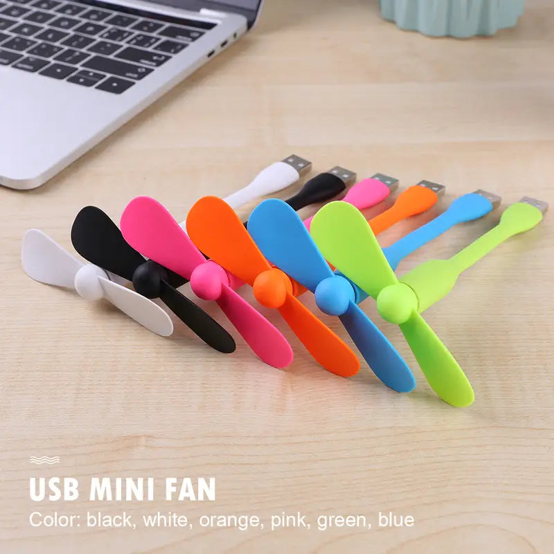 ⚡: Mini Flexible USB Handheld Cooling Fan for Devices