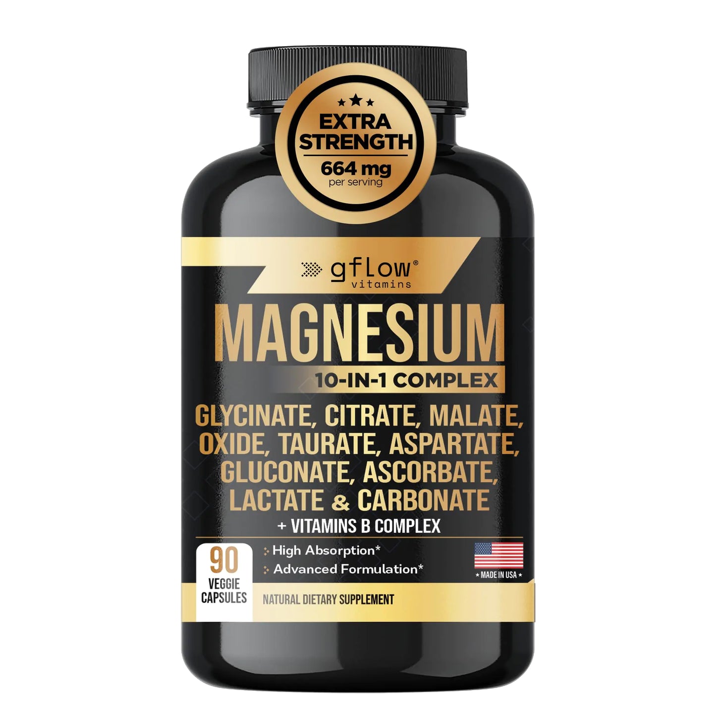 💪: Magnesium 10-in-1 Complex with B Vitamins - Complete Wellness Support