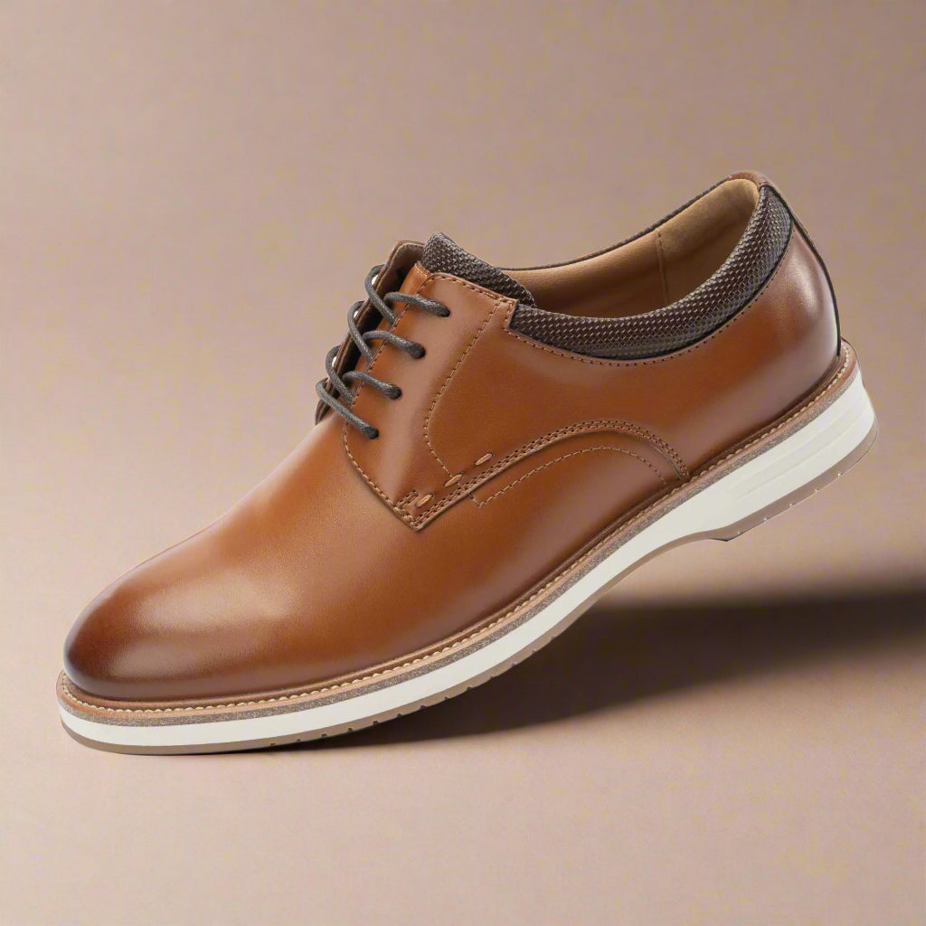 👞: Cusolemore Brown Dress Sneakers - Oxford Casual Comfort Shoes