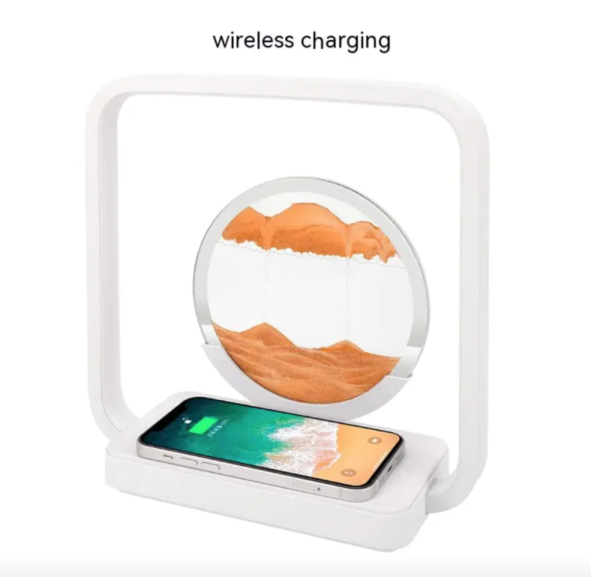 💡: LED Quicksand Painting Night Lamp with Wireless Charger and USB