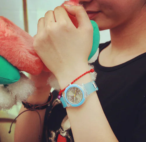 ⌚: Korean EXO Harajuku LED Glow Jelly Watch for Girls