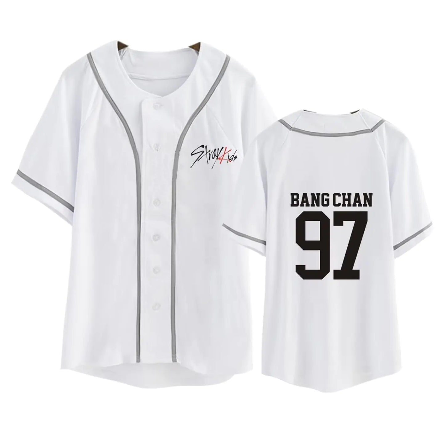 ⚾: Kpop Stray Kids Baseball Jersey - Member Support Tee