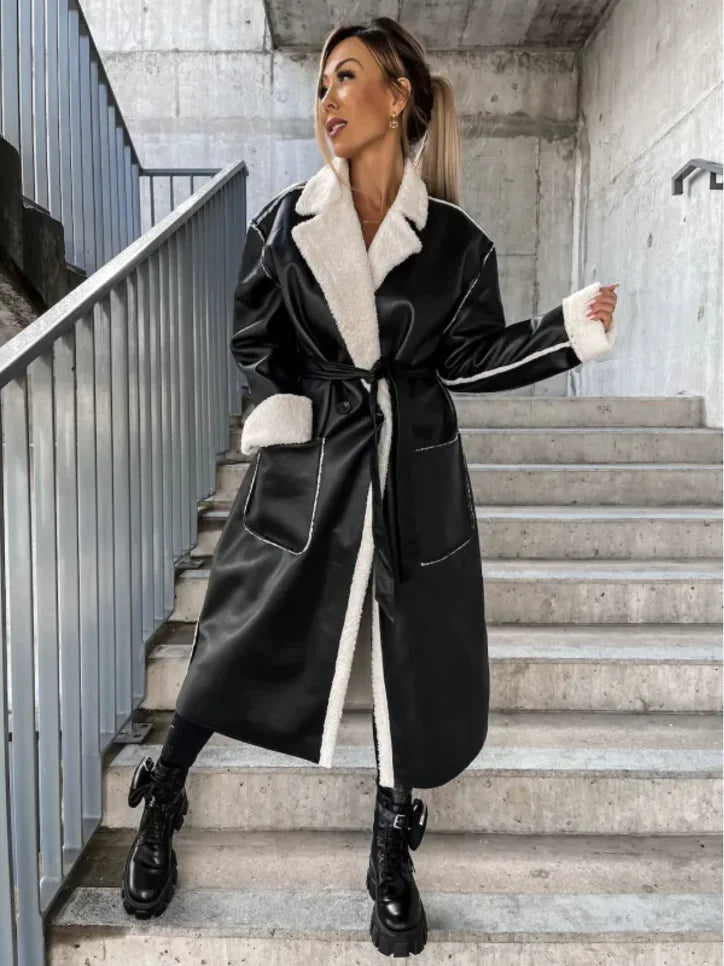 🧥Autumn Winter Thick Leather Trench Coat