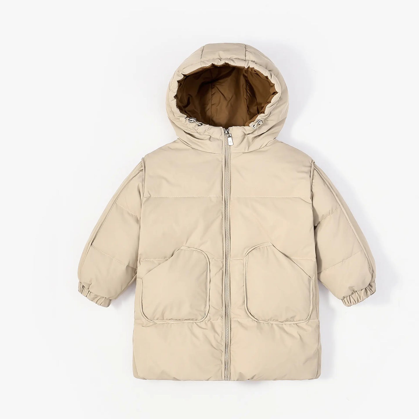 🧥: Thick Kids' Down Jacket - Mid-Length Unisex Winter Coat