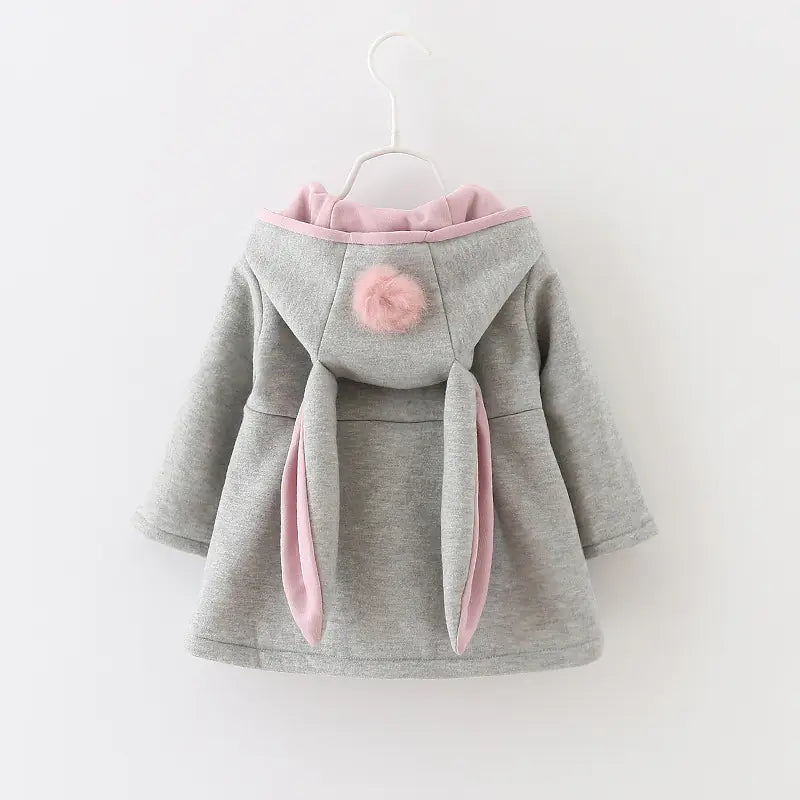 🧥: Cotton Rabbit Ear Hooded Jacket for Kids