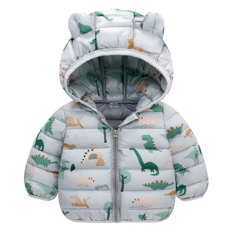 🧥: Cartoon Dinosaur Down Jacket for Kids 1-5 Years