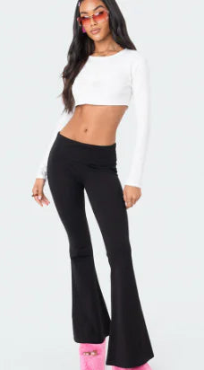 👖: Low Waist Flare Pants for Women