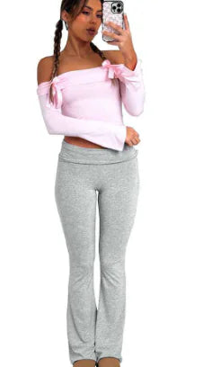 👖: Low Waist Flare Pants for Women