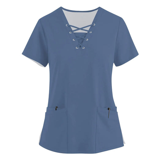 🩺 Scrubs for Women - Blue XL Professional Medical Uniform