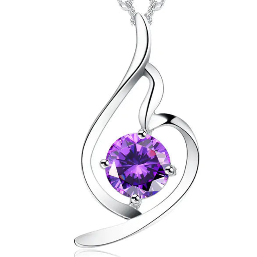 💎: 925 Sterling Silver Stylish Diamond Pendant Necklace - Elegant Fashion Jewelry