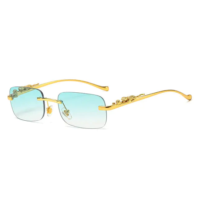 Vintage Rimless Square Sunglasses