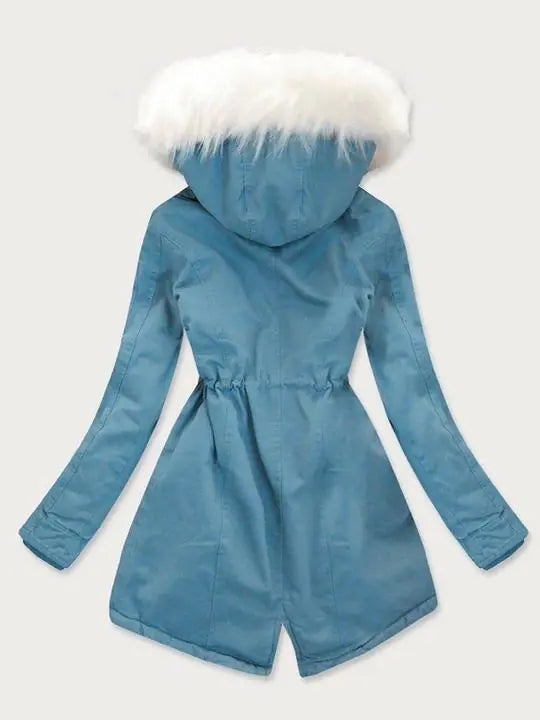 🧥: Women's Hooded Drawstring Plush Jacket - Cozy Fleece Outerwear