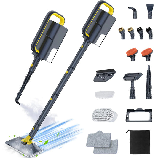 🧹 ScrubWiz 12-in-1 Steam Mop Cleaner with Detachable Handheld Steamer