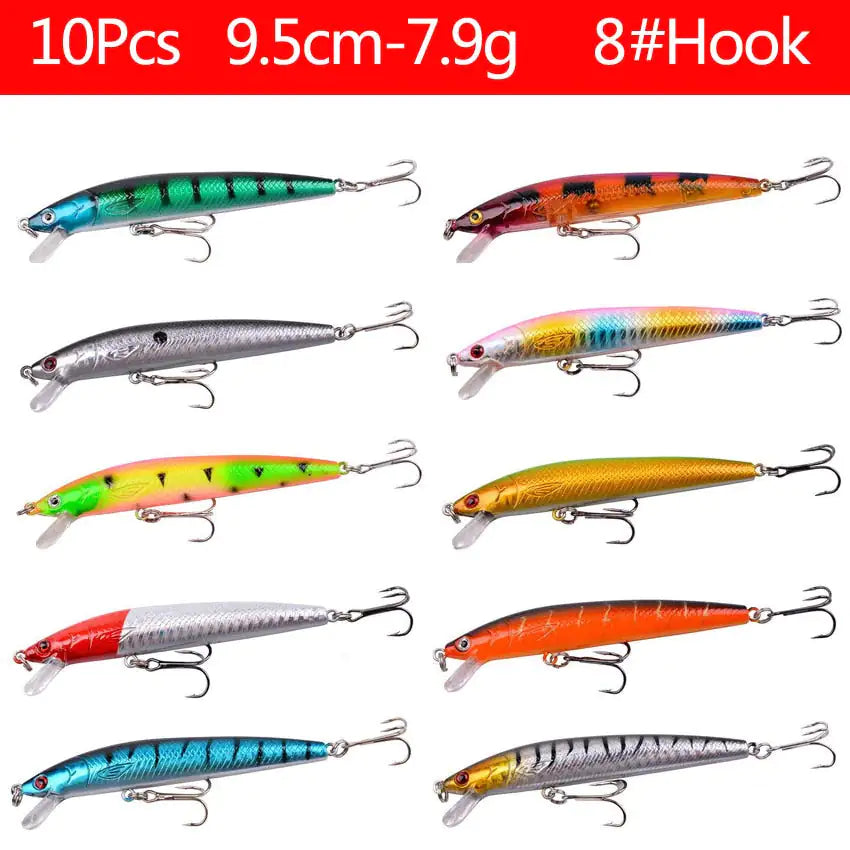 🎣: Aorace Mini Minnow Crankbait Fishing Lure Set - Realistic Baitfish Lures
