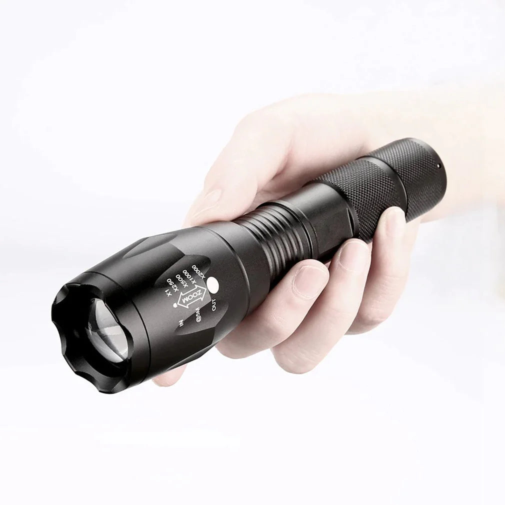 🔦 Super-Bright 90000LM LED Tactical Flashlight - 5 Modes Zoomable Torch