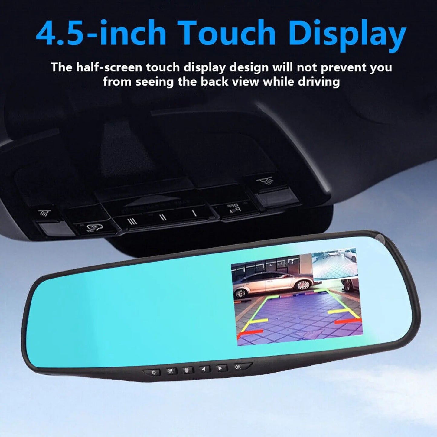 📹: 1080P HD Rearview Mirror Car DVR - Dual Dash Cam Front & Rear Video Recorder