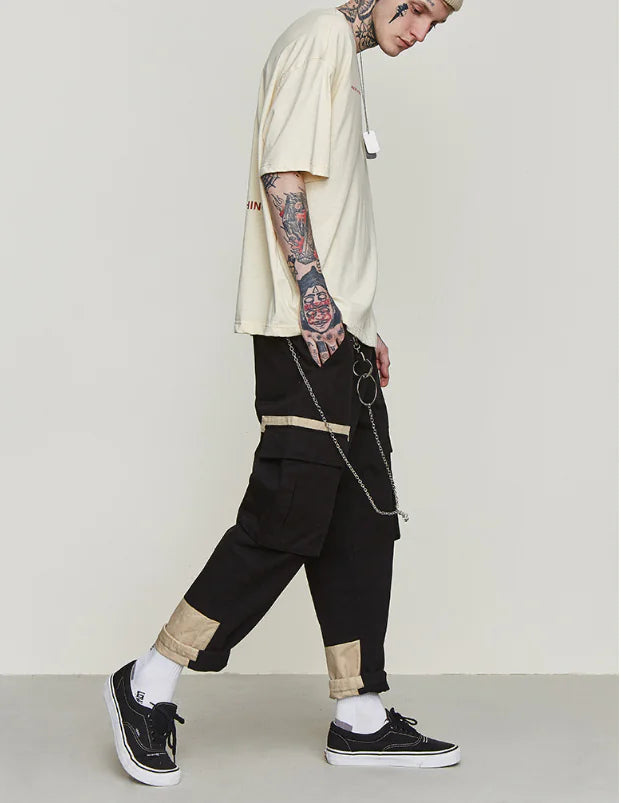 👖 Drawstring Cuffed Cargo Pants for Work - Professional Utility Style