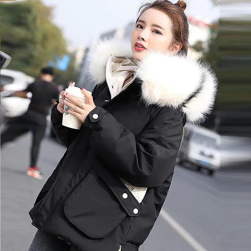 🧥: Women's Mid-Length Winter Down Jacket - Korean Style