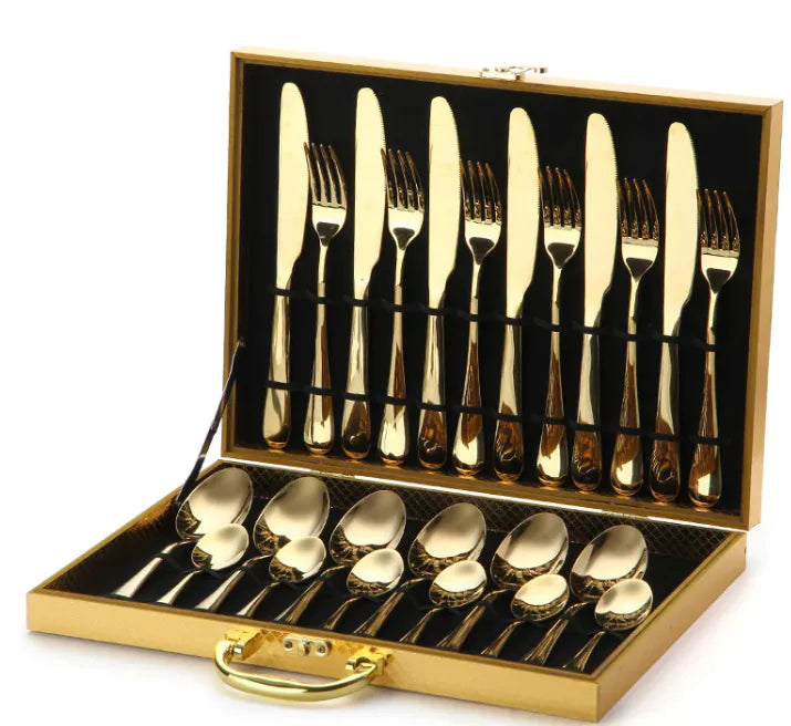 Golden Elegance Cutlery Set