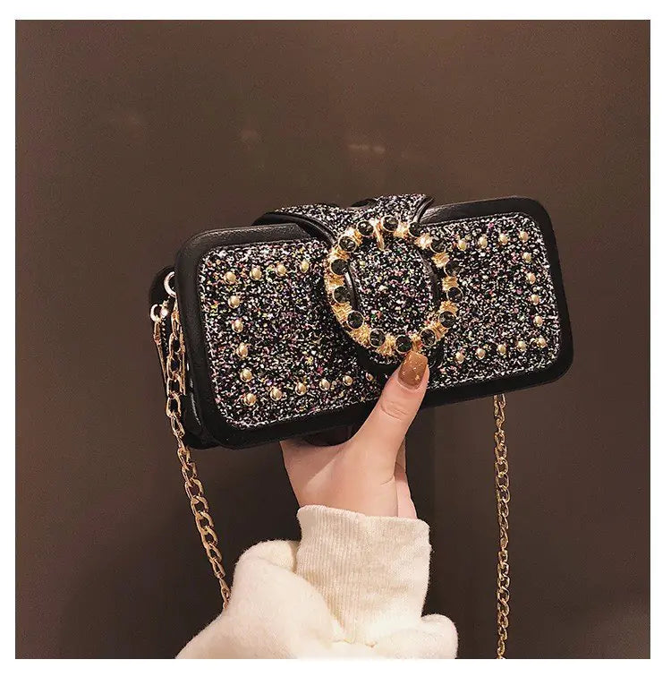 👜: Trendy Sequin Women's Shoulder Bag with Chain Strap