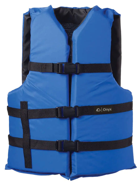 🚤 ONYX General Purpose Life Jacket Universal Blue - Coast Guard Approved
