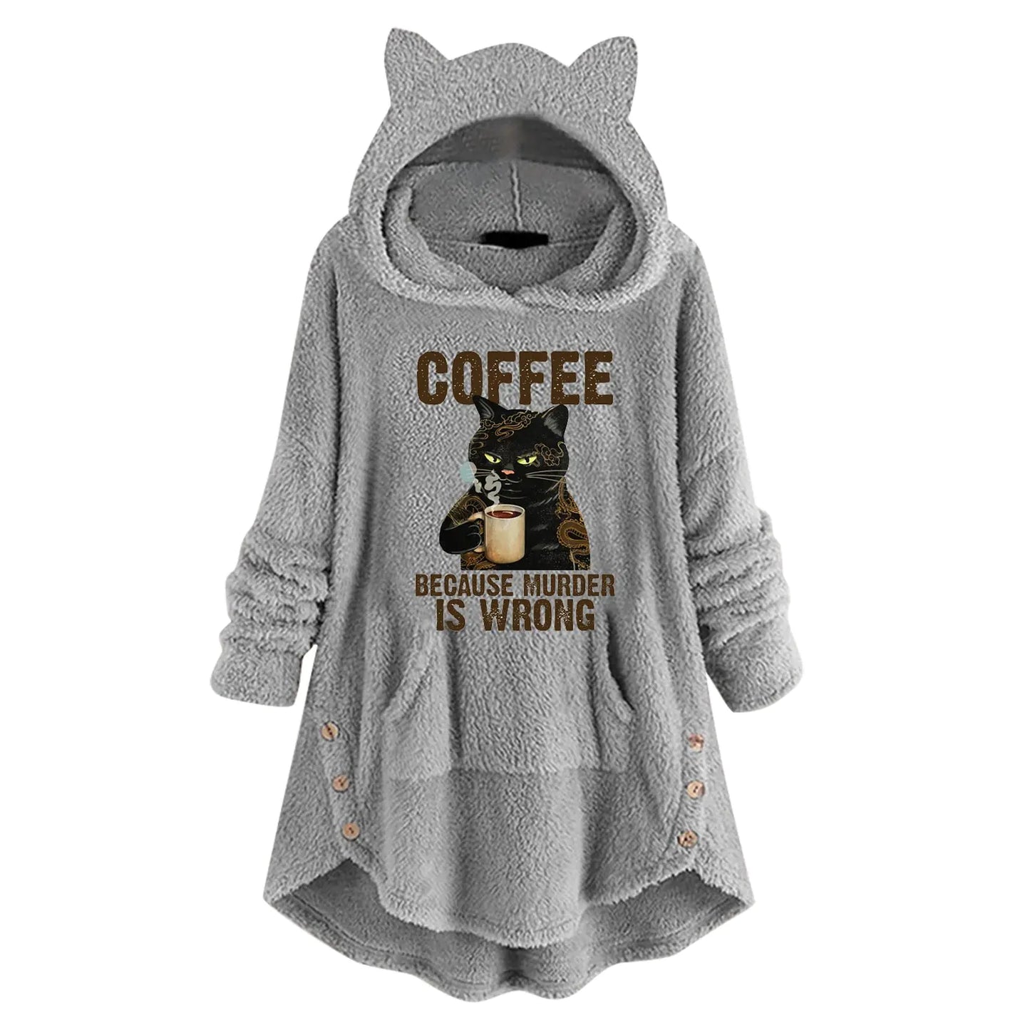 🐱: Cat Ears Hooded Pullover Sweater - Cozy Autumn & Winter Hoodie