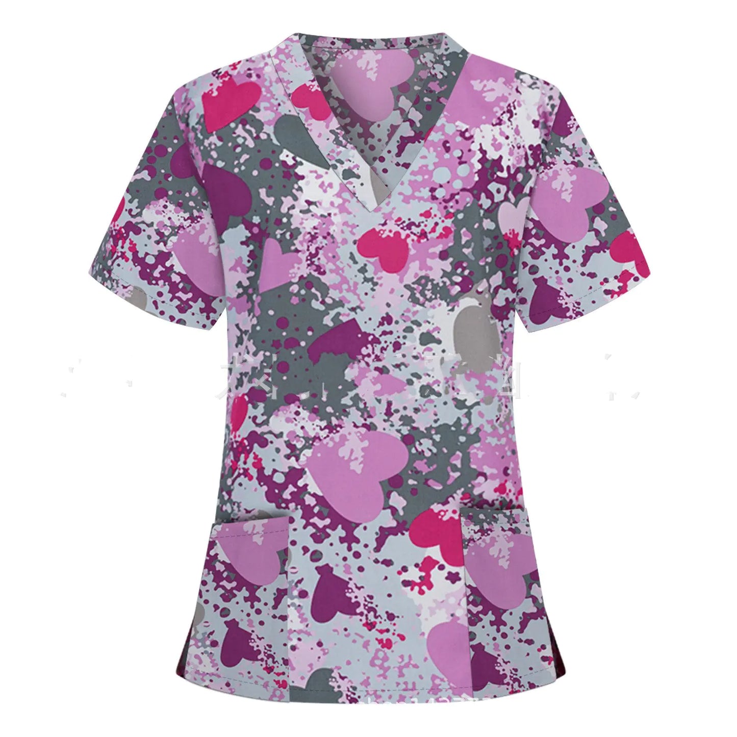 👩‍⚕️ Nurse Uniform V-Neck T-Shirt - Professional Medical Scrub Top with Pocket