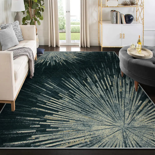 🏠 Lahome Washable Area Rugs 8x10 - Ultra-Thin Non-Slip Modern Abstract