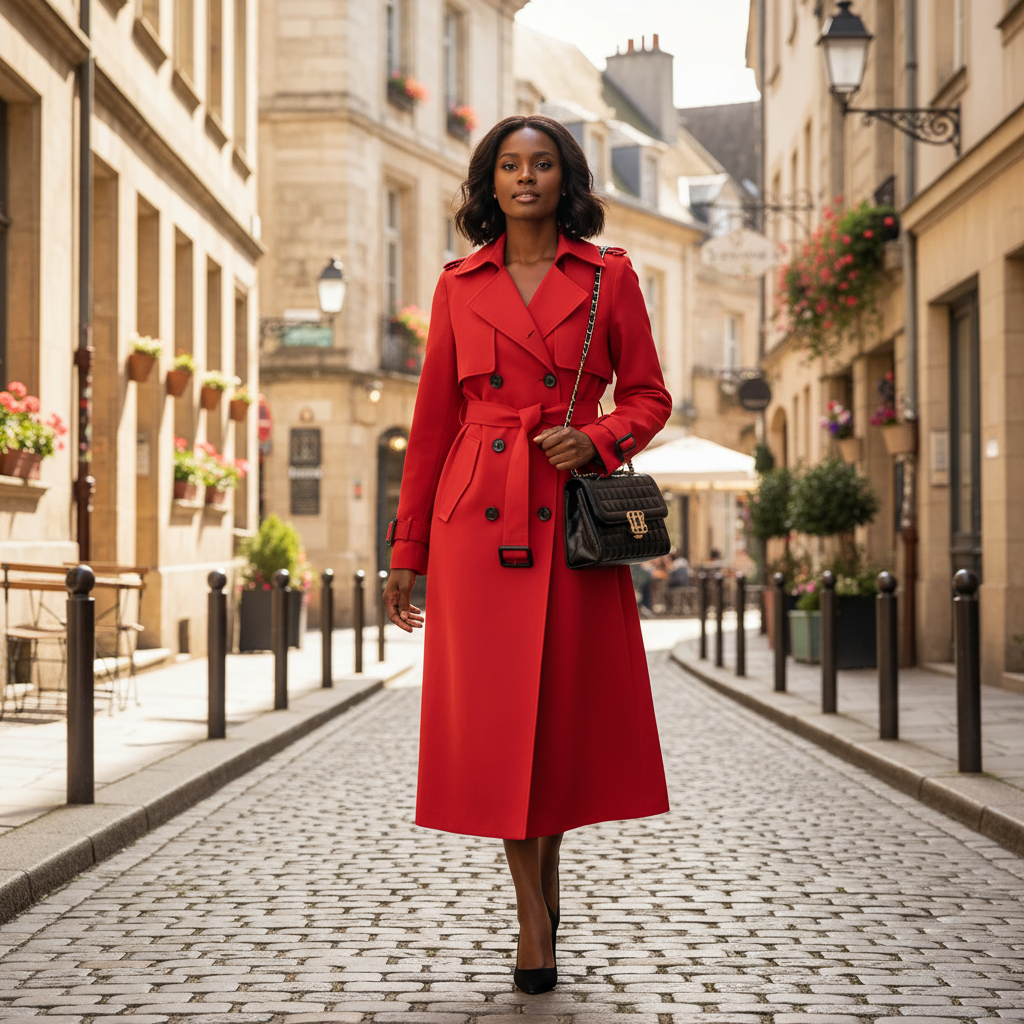 🧥: Classic Trench Coat - Timeless Double-Breasted Outerwear