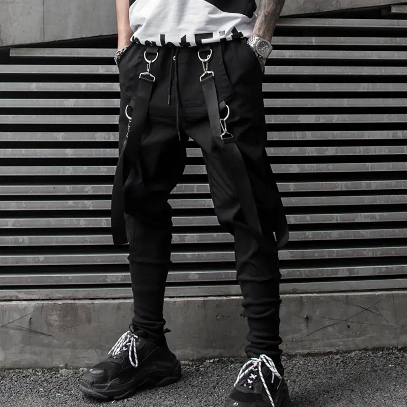 🖤 Dark Cargo Pants - Casual Tapered Streetwear Essential