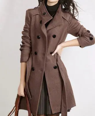 🧥: Women's Long Wool Winter Coat - Classic Elegant Jacket