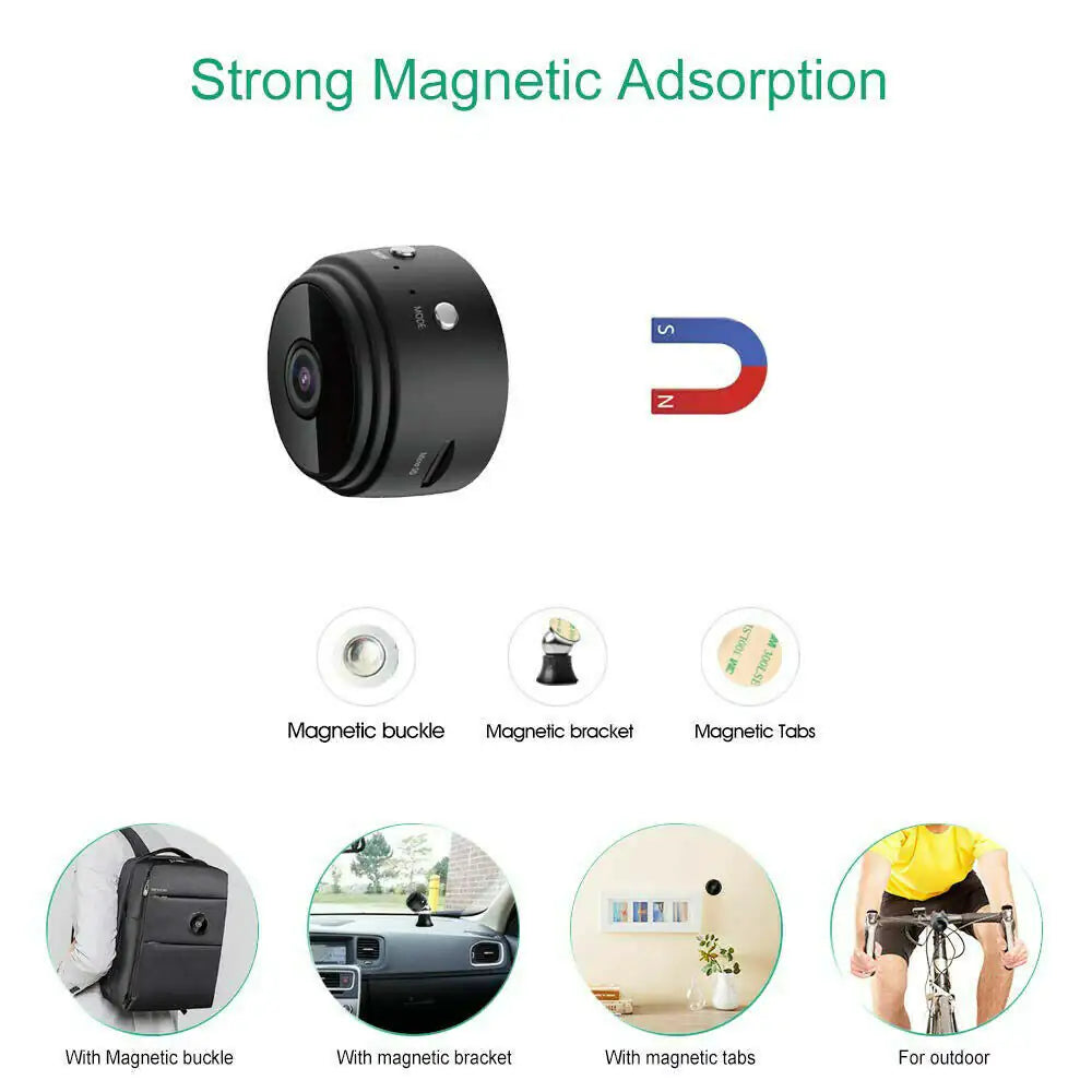 📹 Mini Wireless Hidden Camera - WiFi IP Home Security DVR with Night Vision 1080P