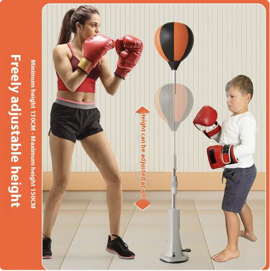 🥊 Vertical Speed Ball Boxing Target - Complete Training Kit with Gloves & Bandages