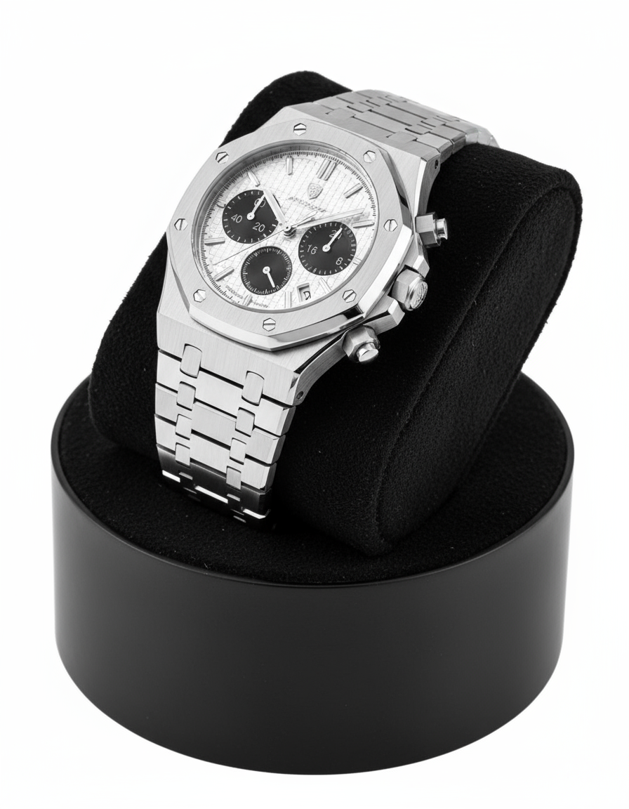 ⌚: Quartz Men's Watch - Classic Metal Construction Timepiece