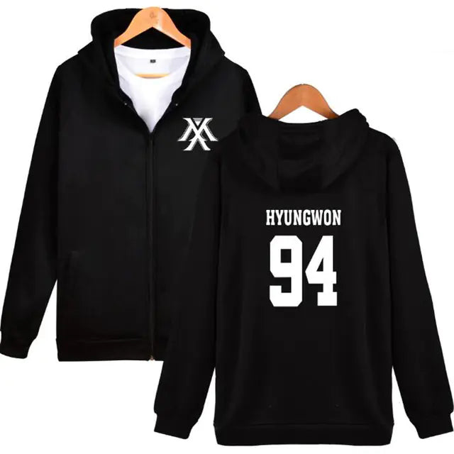 🧥: KPOP Monsta X Hoodie Jacket for Women (4XL)