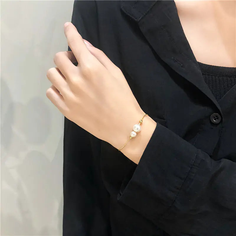 💎: Korean Style Baroque Pearl Bracelet - Elegant Women's Fashion Jewelry