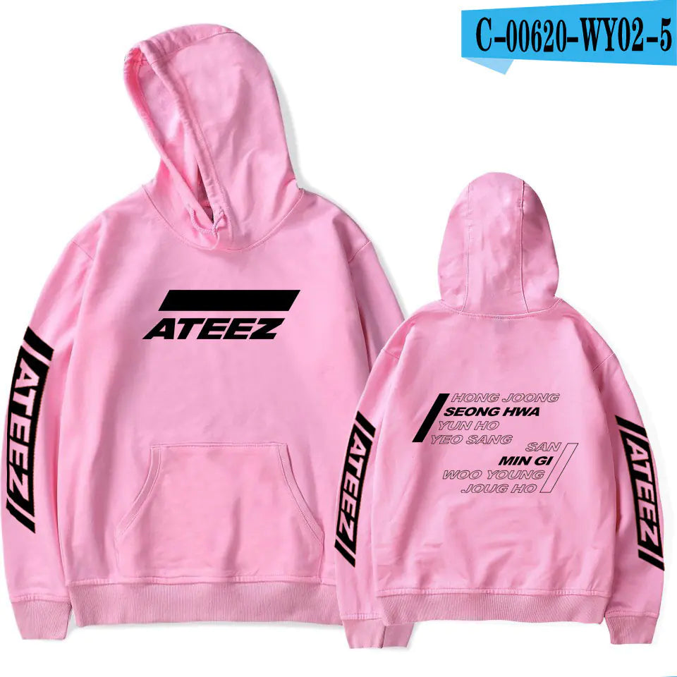 👗: ATEEZ Hoodie with Student Print - Casual Style