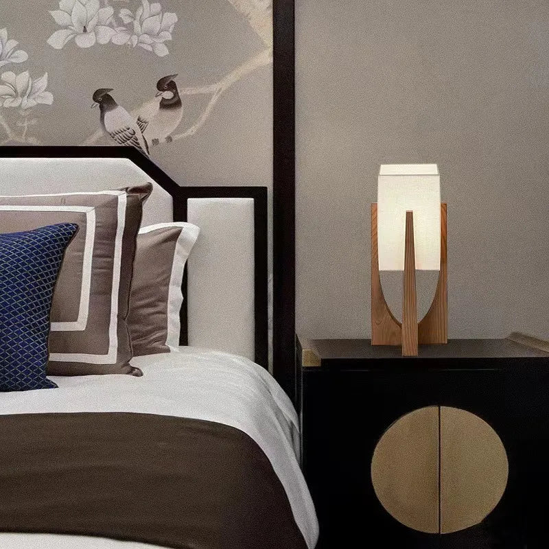 Bedroom Bedside Wooden Decorative Table Lamp