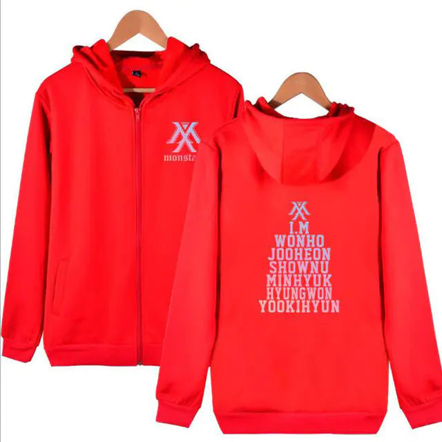 🧥: KPOP Monsta X Hoodie Jacket for Women (4XL)