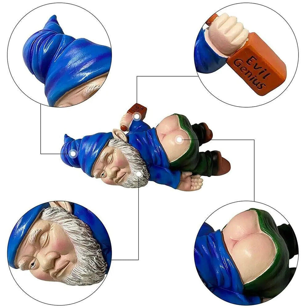 🧙: Drunk Dwarf Garden Gnome - Humorous Outdoor Decoration