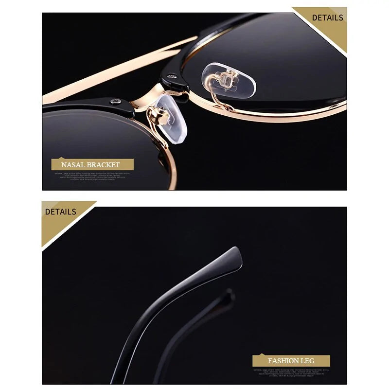 🕶️: Round Polarized Sunglasses - Classic Vintage Style with UV Protection