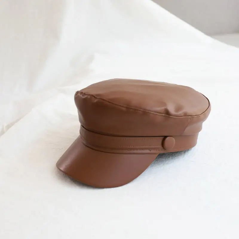 (Copy) Retro Casual Leather British Octagonal Hat