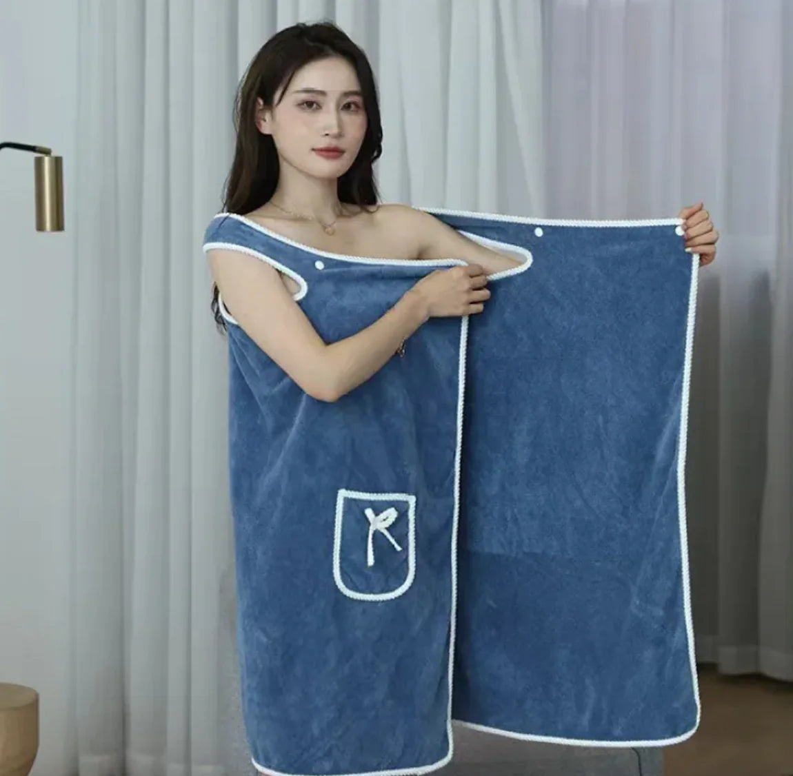 🛁: Coral Fleece Cotton Bath Skirt – Soft, Water-Absorbing, and Thickened