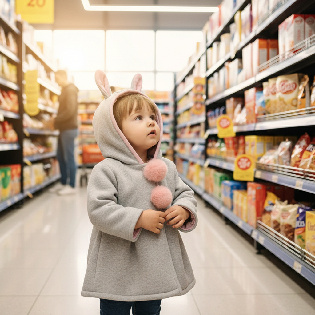 🧥: Cotton Rabbit Ear Hooded Jacket for Kids