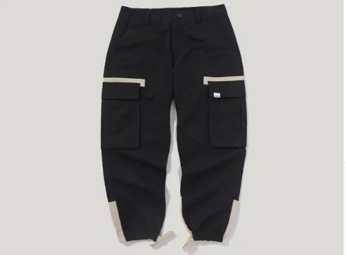 👖 Drawstring Cuffed Cargo Pants for Work - Professional Utility Style
