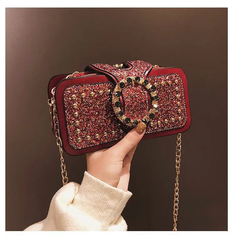 👜: Trendy Sequin Women's Shoulder Bag with Chain Strap