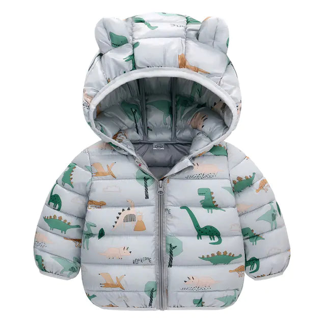 🧥: Cartoon Dinosaur Down Jacket for Kids 1-5 Years