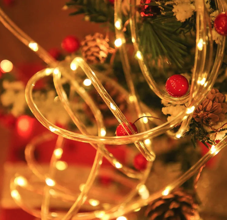 💡 33FT 100 LED Strip Rope Light - Outdoor Garden Party Decoration String Lights