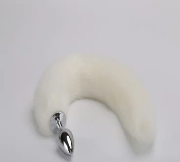 🦊 Multicolor Faux Fox Tail Intimate Accessory - Premium Metal Design
